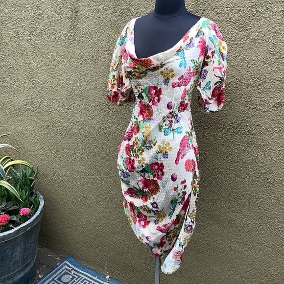 MUKZIN Floral Tiger Print Midi Dress - Picture 9 of 16